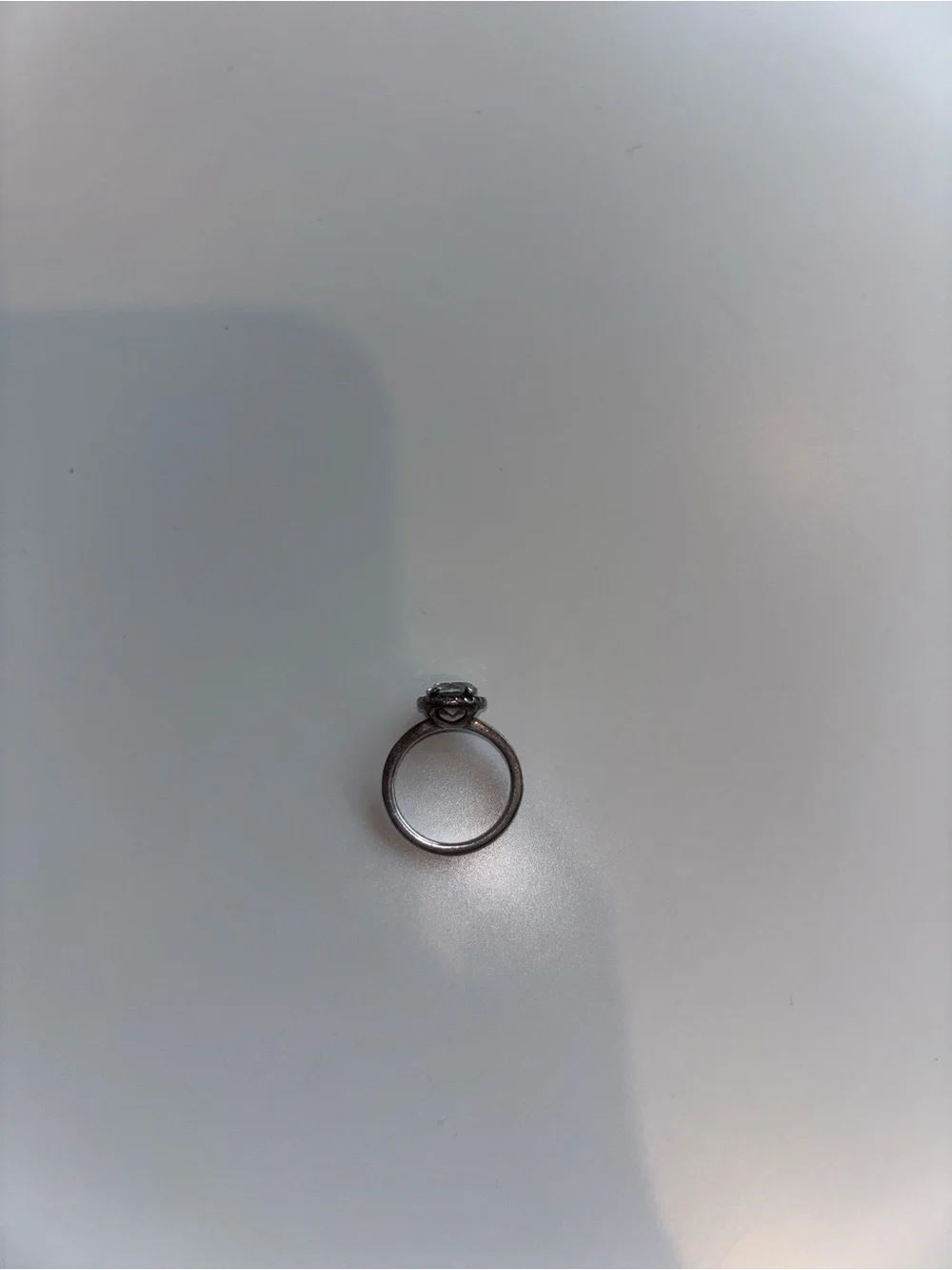 Pandora Silver Halo Ring with Clear Stone